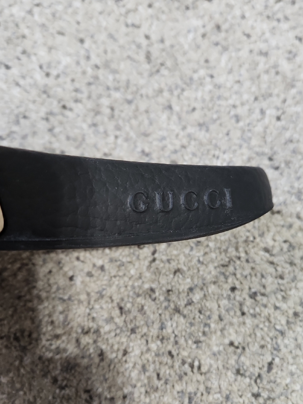 Gucci Stripe Rubber Pool Slide in Ecru Style 522884 Size 38 Women's 8 - Picture 9 of 15